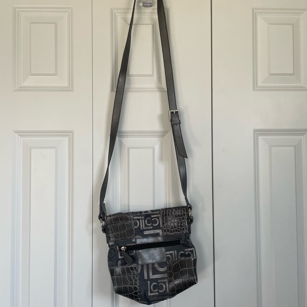 Grey Liz Claiborne crossbody purse